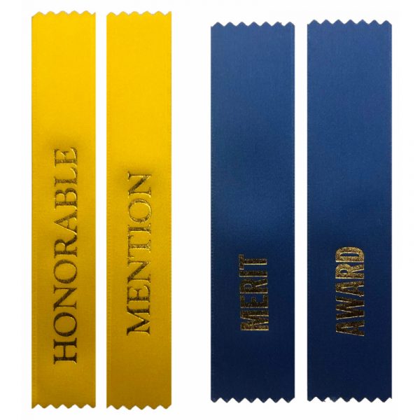 honorable mention merit award flat satin ribbon