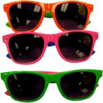 Two Tone Neon Wayfarer Sunglasses