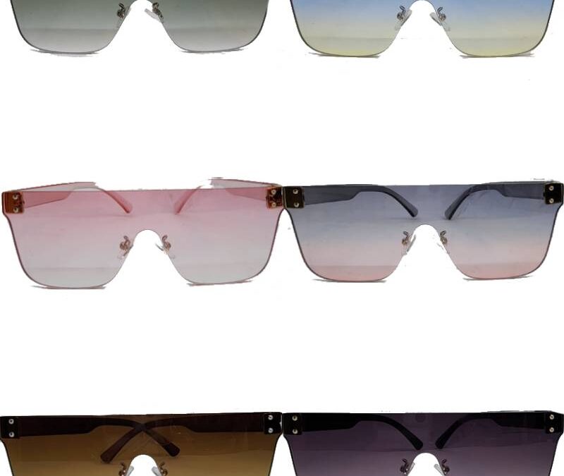 Fashion Shaded Uni Lens Rimless Sunglasses