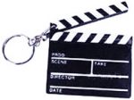 2 1/2" plastic Clapboard Keychain