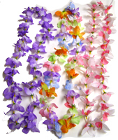Small Orchid Lei - Purple, Multi Color, Hot Pink/White
