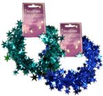 25 Foot Vinyl Metallic Star Garland - Available in Assorted Colors