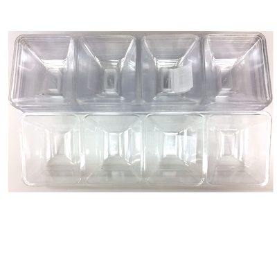 4 Compartment Rectangular Relish Serving Tray
