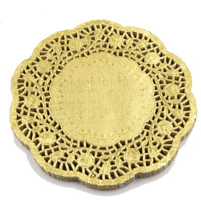 Gold Round Paper Doilies
