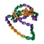 Metallic Mardi Gras Plastic Chain Necklace