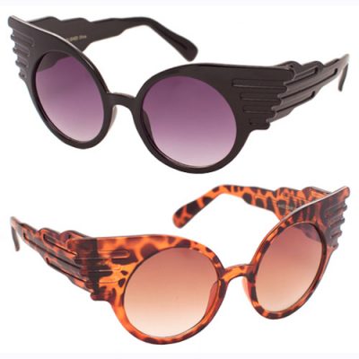 Winged frame sunglasses