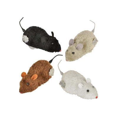 6" Furry-wind-up-mouse