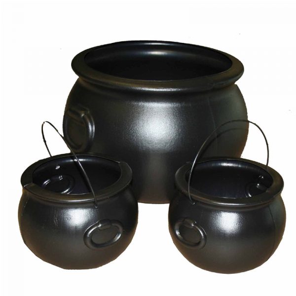 Black Plastic Cauldron