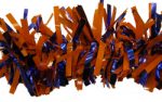 Orange/Blue Decorating Garland, 4" x 15'