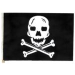 Pirate/Skull Muslin Flag -12" x 18"