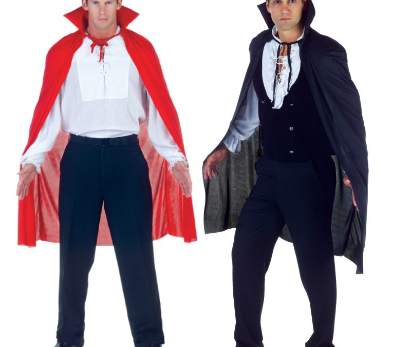 Costume Fabric Cape Red or Black