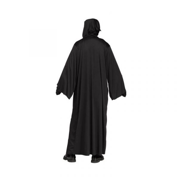 Hooded Black Adult Robe back view