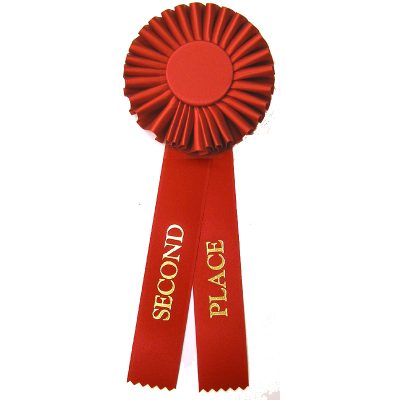 rosette award ribbon Second place