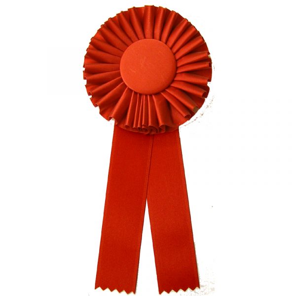 Red rosette award ribbon - Blank