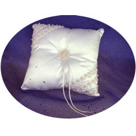 Pearl Trimmed Square Pillow