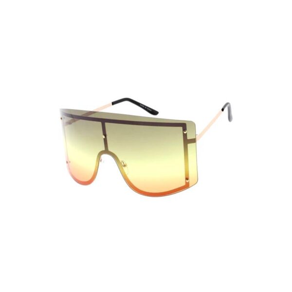 Large Outline Uni-Lens Sunglasses brown tan orange