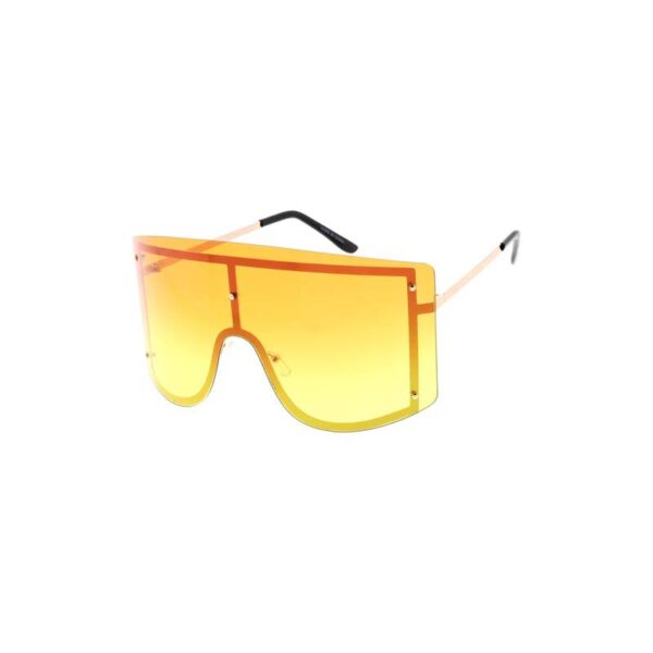 Large Outline Uni-Lens Sunglasses orange yellow