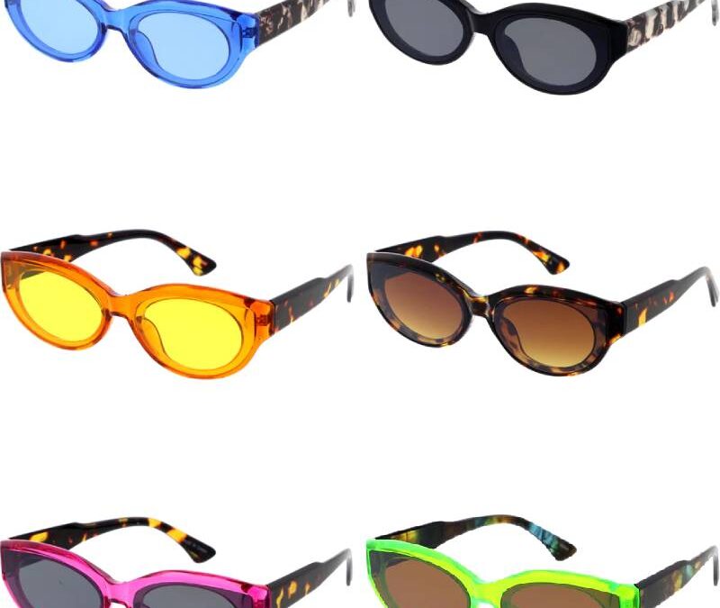 Oval Lens Translucent Sunglasses