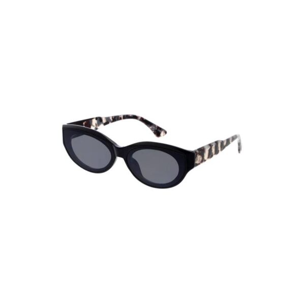 Oval Lens Translucent Sunglasses black