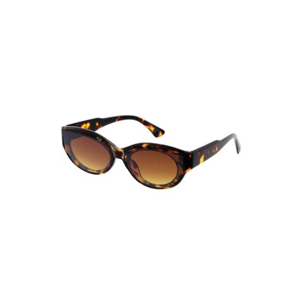 Oval Lens Translucent Sunglasses brown