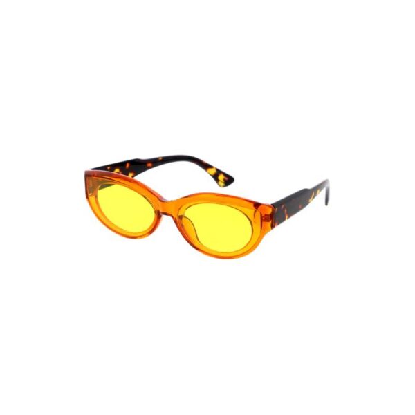 Oval Lens Translucent Sunglasses orange