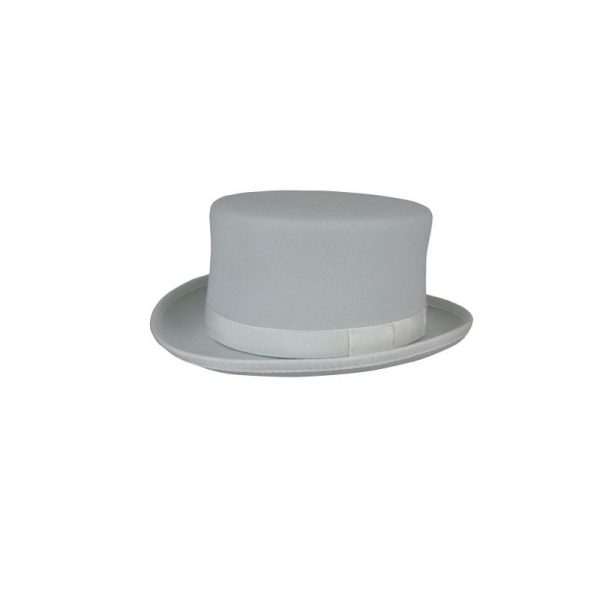Felt Tuxedo Top Hat - Gray Coachman hat