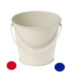 Painted Metal Bucket - Three Colors