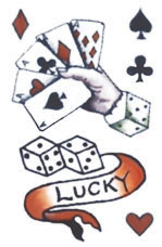 Vintage - 1940s and 1950s Lucky Dice Tattoo
