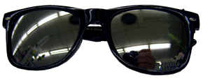 Black Frame Silver Mirror Lens Sunglasses