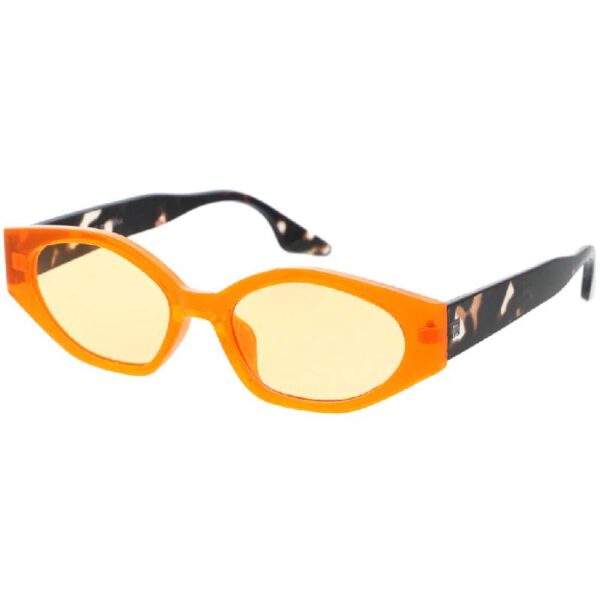 Neon Frame Oval Lens Sunglasses orange
