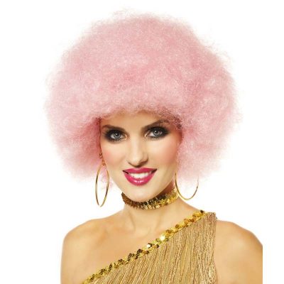70s Dancing Queen Icy Pink Wig - Afro