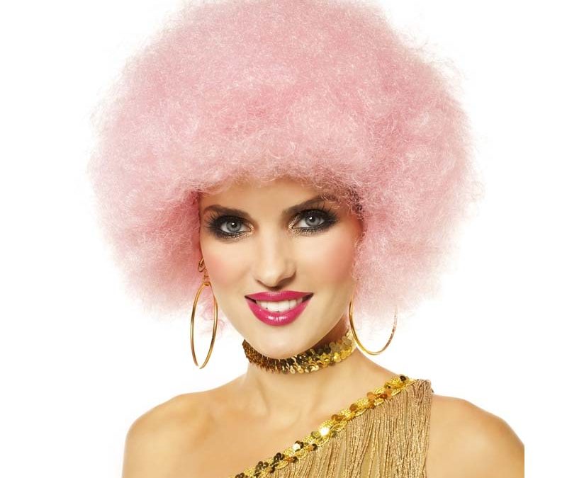 70’s Wig Afro Icy Pink Dancing Queen