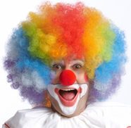 Afro wig Rainbow Clown Wig