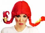 Red Adult Pippy Longstocking Wig
