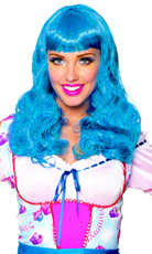 Party Girl Wig - Turquoise blue