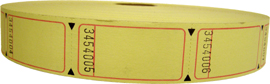 Single Roll Prenumbered Tickets - Available in 6 Colors