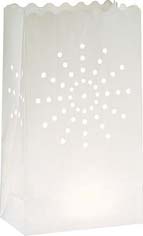 Luminary bag - White w/ Snowflake design