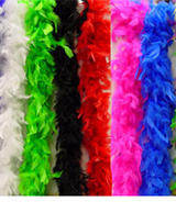 6' Chandelle Feather Marabou Boas - solid and multi colors