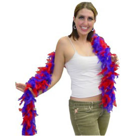 6 Foot Feather Boa - Red & Purple