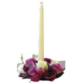 Bridal Rosebud Candle Ring - Rose Splendor, 6 Inch
