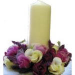 Bridal Rosebud Candle Ring - Rose Splendor, 9 Inch