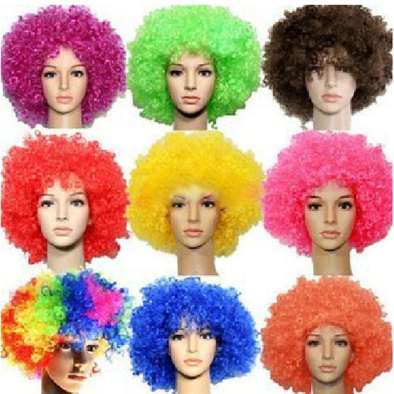 Unisex Afro Wig/ Assorted Color Clown Wigs