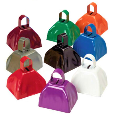 2" painted metal cowbell