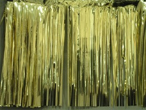 Metallic Vinyl Curtain - Gold