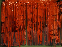 Metallic Foil Curtain - Red