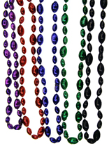 Mini Metallic Football Bead Necklaces – 5 Colors