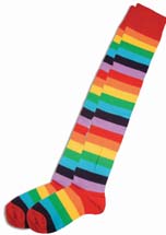 Clown Socks with Multi Colored Stripes
