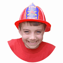 Fire Chief Helmet - Available in Black or Red