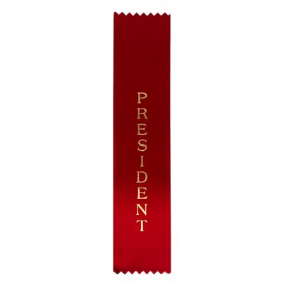 president flat satin ribbon