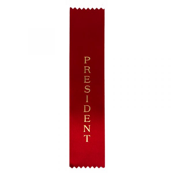 president flat satin ribbon